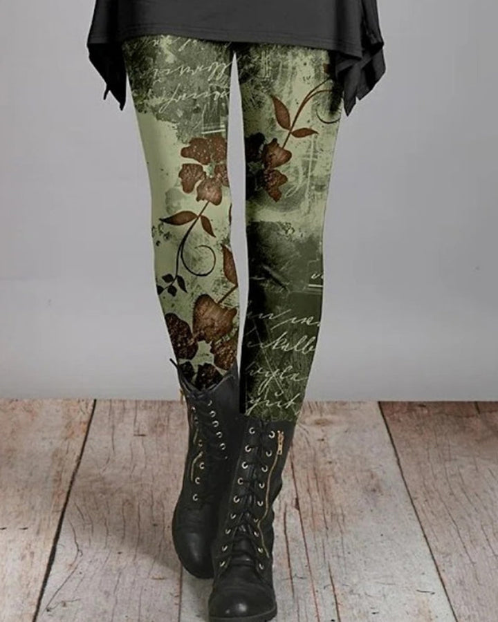 Retro Boho Legginsy z Etnicznymi Wzorami – Ziva