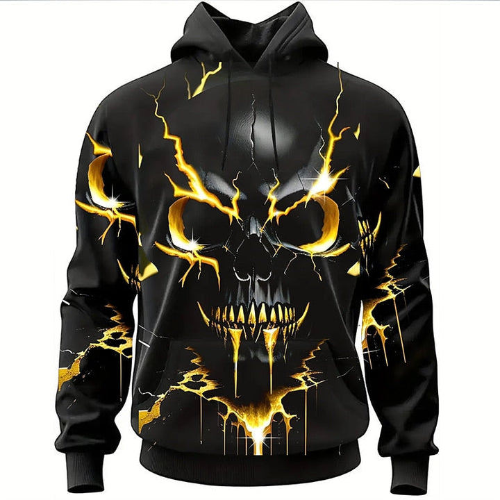 Cyrus | Halloween Czaszka Graficzna Bluza z Kapturem