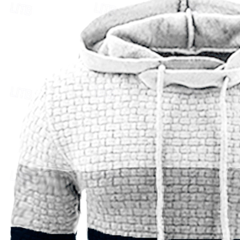 Hollis | Bluza z kapturem z teksturowanym kolorowym blokiem
