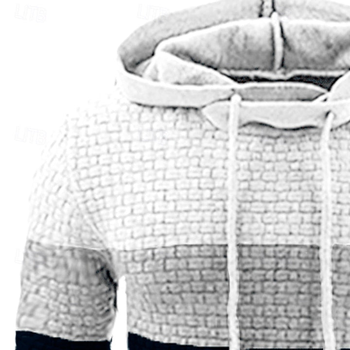 Hollis | Bluza z kapturem z teksturowanym kolorowym blokiem
