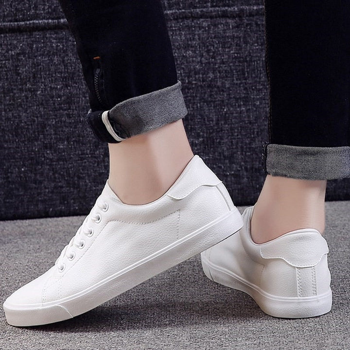 Męskie Skórzane Sneakersy Wsuwane