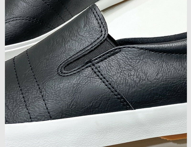 Męskie Skórzane Sneakersy Wsuwane
