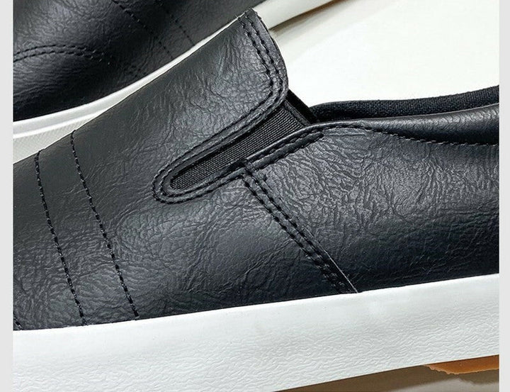 Męskie Skórzane Sneakersy Wsuwane