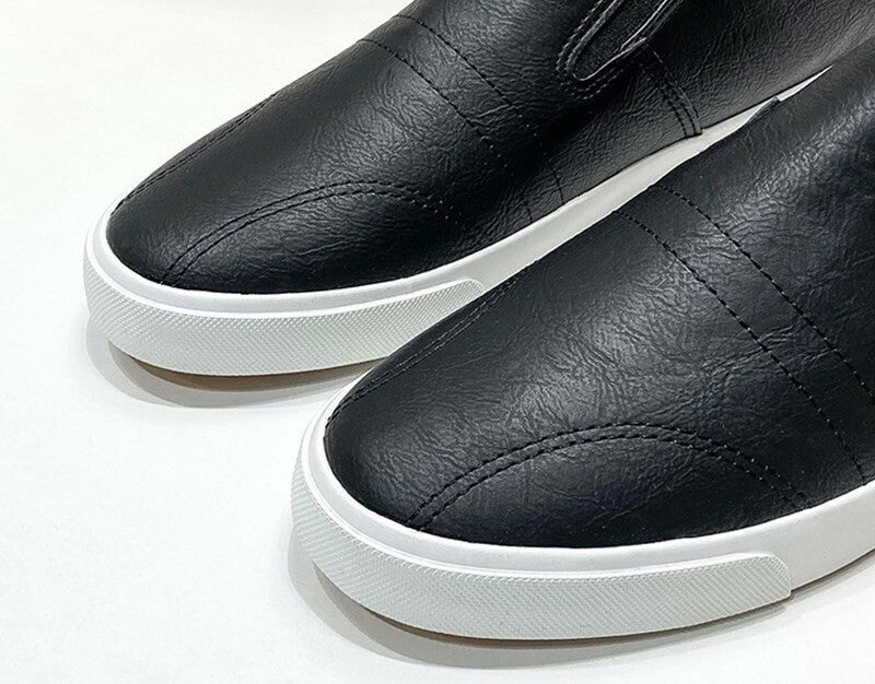 Męskie Skórzane Sneakersy Wsuwane