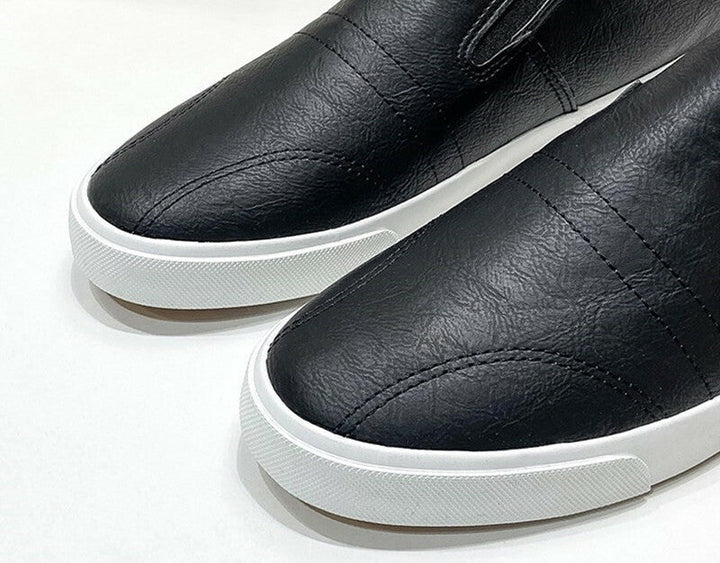 Męskie Skórzane Sneakersy Wsuwane