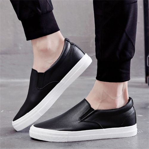 Męskie Skórzane Sneakersy Wsuwane