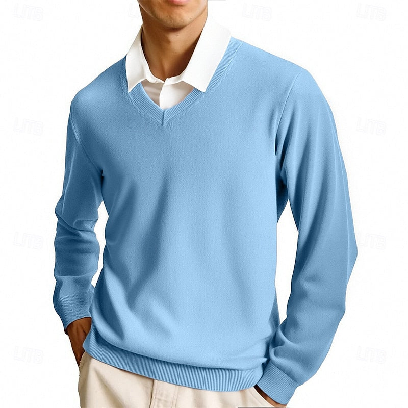Clayton | Klasyczny Sweter z V-dekoltem
