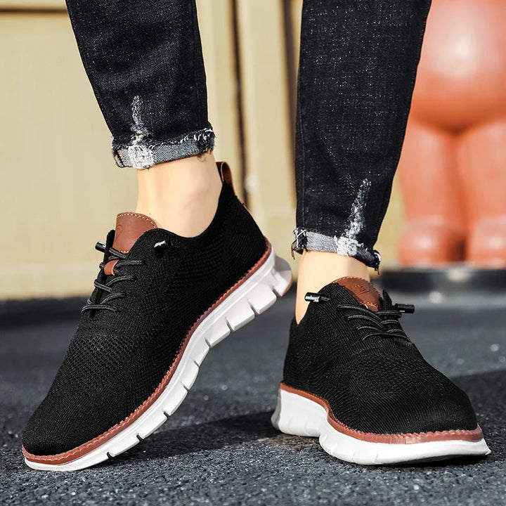 Wolski Męskie Oxford Plecione Buty Sznurowane