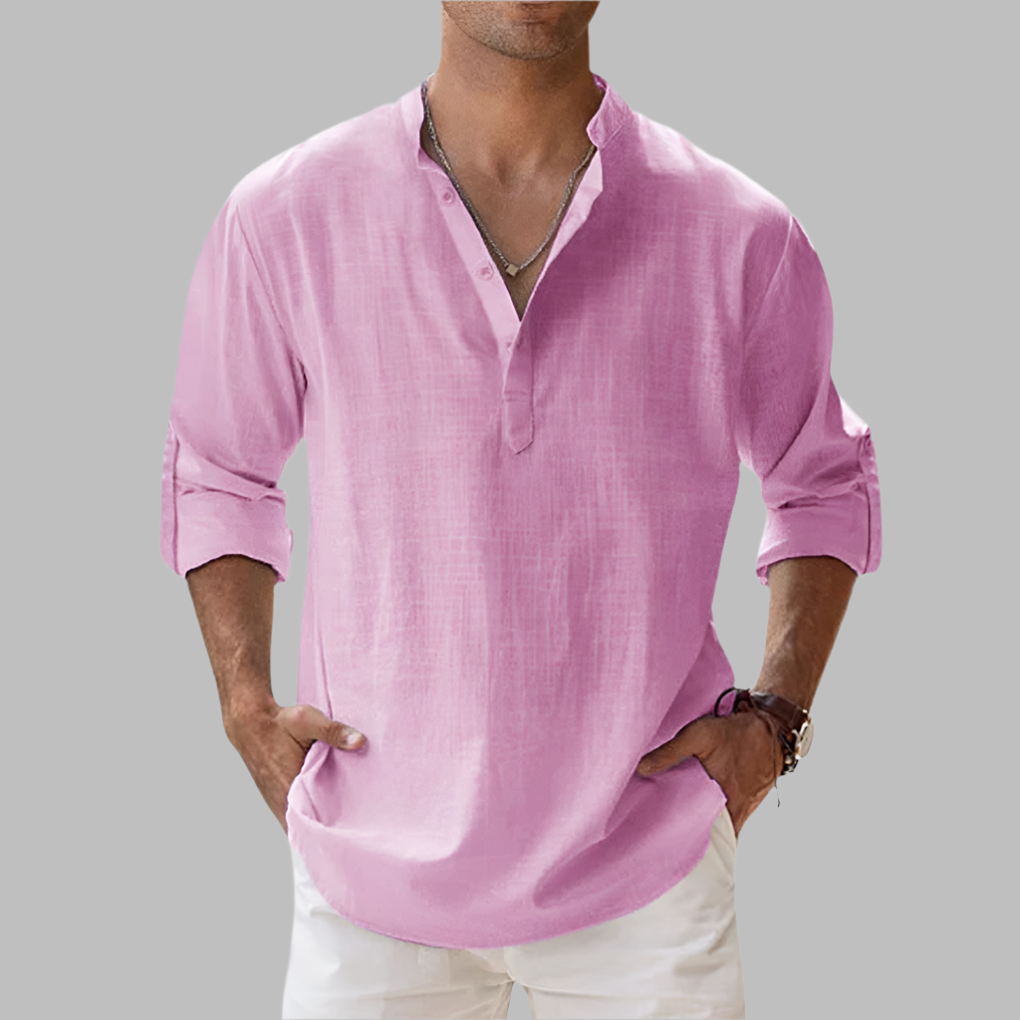 Lekkie Koszulka Henley z Mieszanki Bawełny