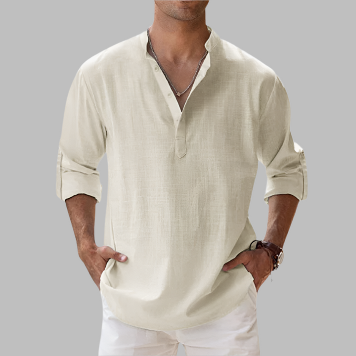 Lekkie Koszulka Henley z Mieszanki Bawełny