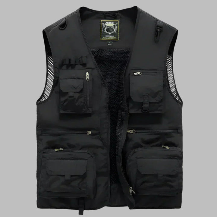 Wolski | Lekki Kamizelka Outdoor z Wiele Kieszeni