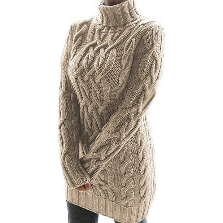 Thea | Sweter z kablem w stylu sukienki