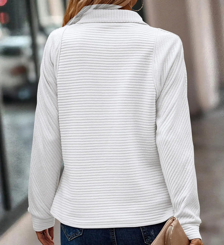 Yasmine | Żebrowany Oversize Sweter Pewności