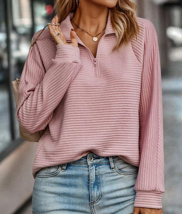 Yasmine | Żebrowany Oversize Sweter Pewności