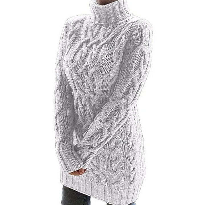 Thea | Sweter z kablem w stylu sukienki